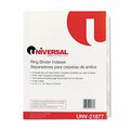 Salurinn Supplies Universal  Extended Insert Indexes Eight Clear Tabs Letter Buff Six Sets per Box SA3357936